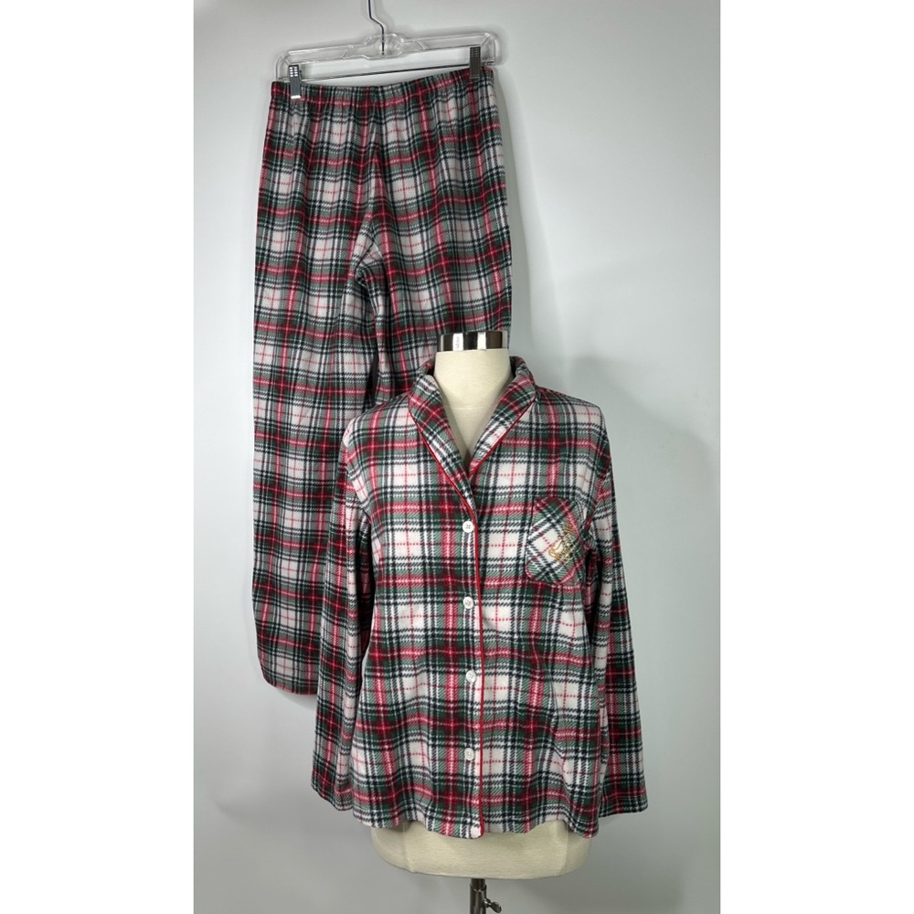 Lauren Ralph Lauren Plaid Flannel 2 Piece Pajama set